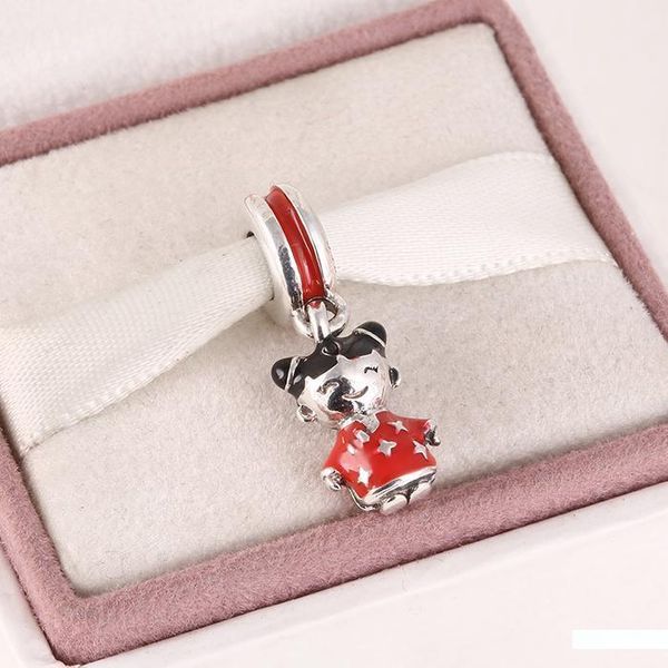 

fits pandora diy charms bracelet 2015 new 925 sterling silver chinese doll dangle charms red & black enamel country charms for women jewelry, Bronze;silver