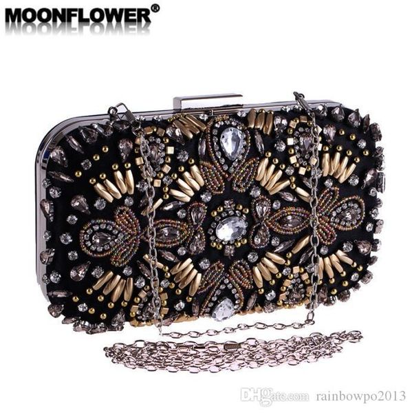

outlet brand women handbag high-end bead embroidery dinner bag elegant temperament diamond dinner chain bag banquet night club dress bag