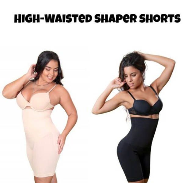 

women high-waisted shapermint shapewear shaper shorts slim elastic body shaper aic88, Black;pink