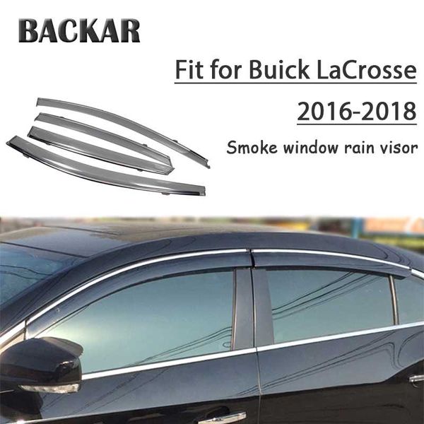 

backar 4pcs for buick lacrosse 2016 2017 2018 auto car windows rain wind sun shield deflector visor trim accessories all weather