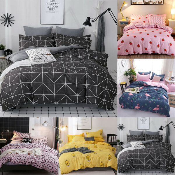 Sets European Style Soft Floral Quilt Duvet Cover Set Flat Sheet