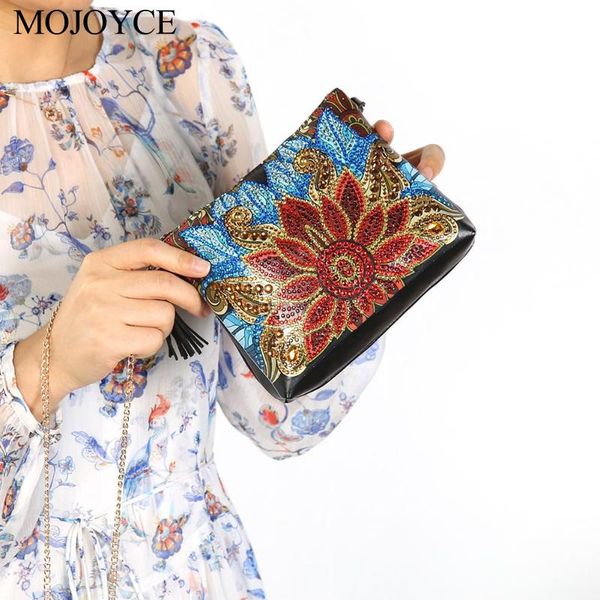 

handbags delicate texture hit color diy special shaped diamond painting leather shoulder bag chain crossbody bags