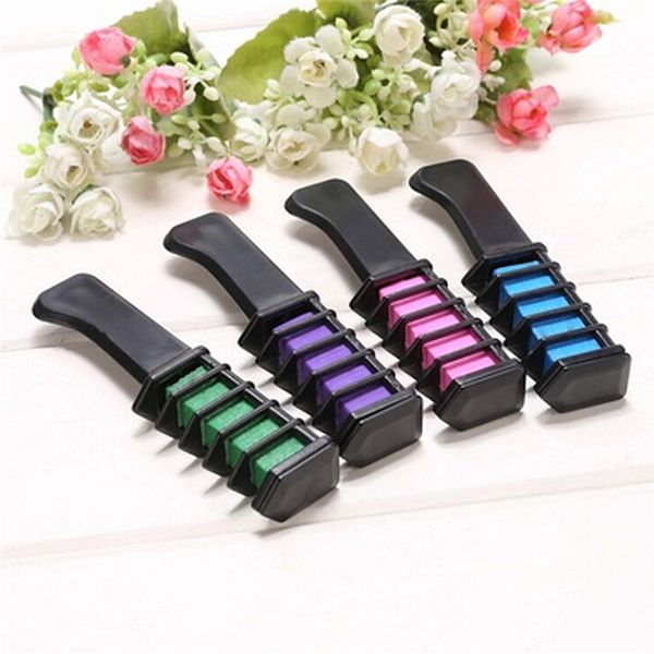 

new temporary hair chalk hair color comb dye salon party fans cosplay tool fashion hair color combs
