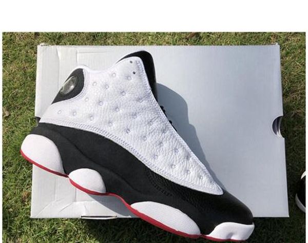 

Original Box Newest Version Release 13 He Got Game Black White Man Basketball Shoes 13S Real Carbon Fiber Running Sneakers 414571-104