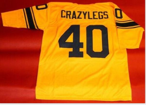

custom men youth women vintage #40 elroy crazylegs hirsch custom 3/4 sleeve football jersey size s-5xl or custom any name or number jersey, Black