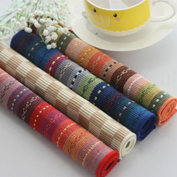 

european style pastoral placemat pure cotton western pad heat insulation dining table mat bowl dish computer pad coasters