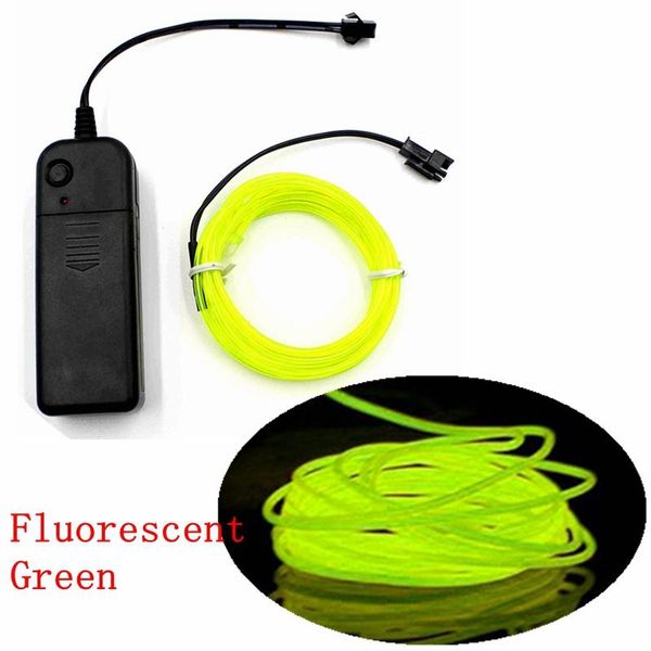 

new flashing el wire neon lighting lamp 1m flexible battery power led ribbon light cold light stage props strip light 10 colors