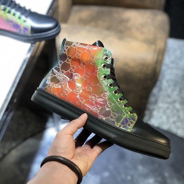 

2020 d9 новые тенденции моды высокого top casual мужская обувь, высокого качества комфортный люкс мужская обувь оригинальная упаковка box za, Black