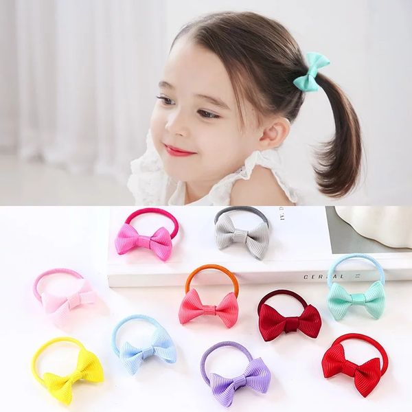 2020 Cute Mini Small Bow Hair Ties Girls Elastic Ponytail Holder