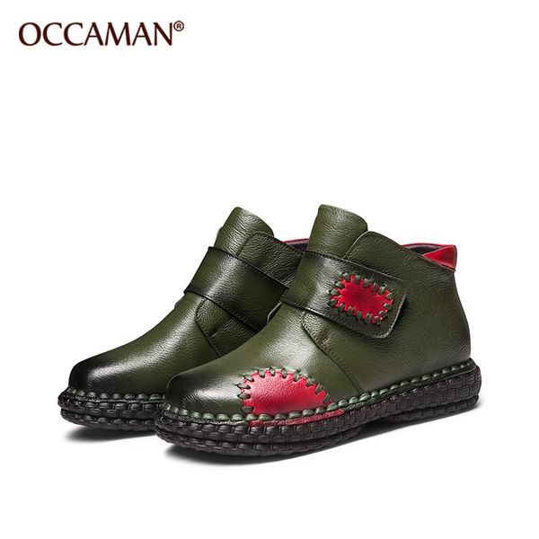 

new 2019 winter flat patchwork boots warm plush winter shoes women's boots ladies fashion brand ankle snow 13073, Black
