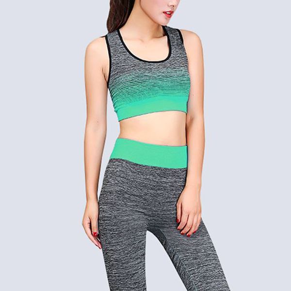 

yoga set women sports bra leggings pants gym sportswear fitness clothing suit zj55, White;black