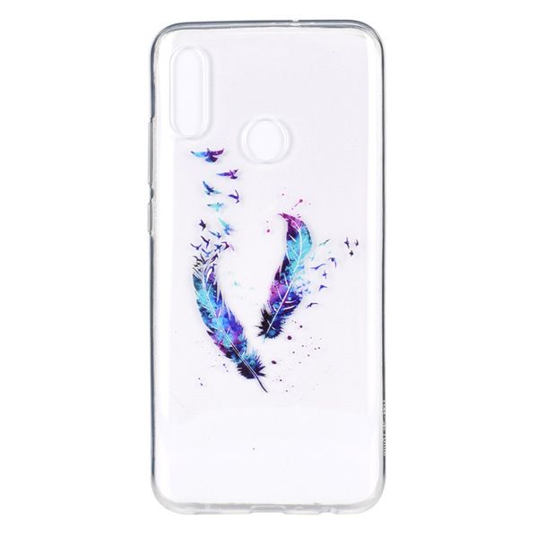 

прозрачный мягкий tpu для huawei honor 10 lite / p smart 2019 чехол цвет украшения башня велосипед бабочка девушка дизайн чехлы