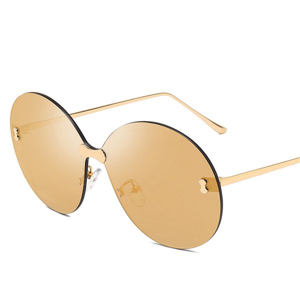 

2019 new retro round sunglasses women one piece colorful transparent lens women's luxury sunglasses brand designer sun glasses, White;black