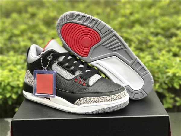 

size us14 black cement grey white fire red 3 og man basketball designer shoes release fashion sport sneakers ship with box