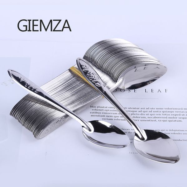 

giemza 20 / 30шт сервировочные ложки из нержавеющей стали без демитассы одноразовая ложка смешивание кухонные инструменты металлическая кули