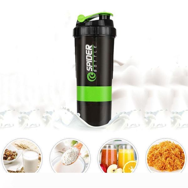 

спорт тренировки фитнес-центр обучение бутылок 500мл протеин шейкер blender mixer cup 3 слоя shaker бутылки воды контейнер bh1349 такой анке