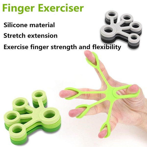 

10pcs finger stretcher strengthener silicone hand exercise resistance bands training exercise zj55