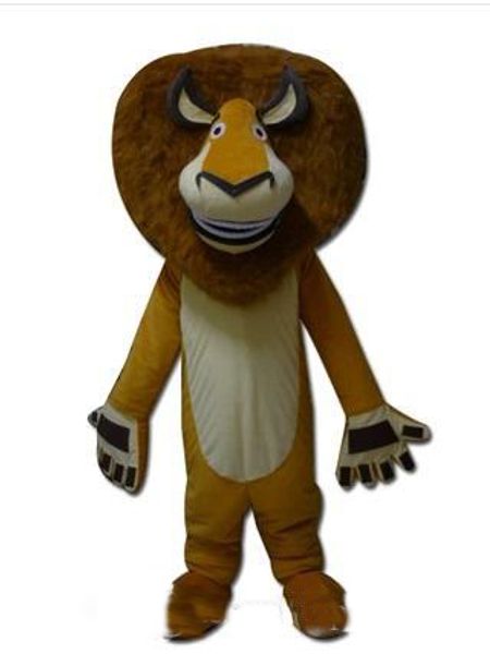 Madagaskar Löwe Alex Cartoon Maskottchen Kostüm Schule Maskottchen Charakter Männer Kostüme für Jungs schnelle Schiff