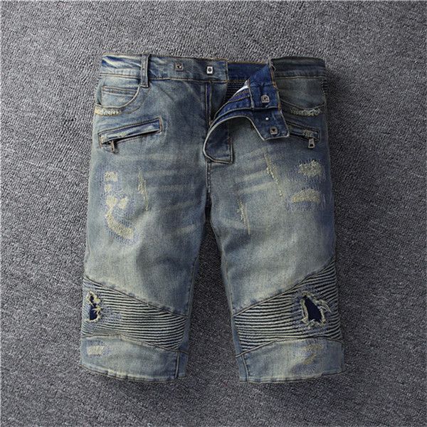 

22020 new brand fashion european and american summer men's denim shorts mens short casual trend beach pants luxury fashion men jeans, White;black