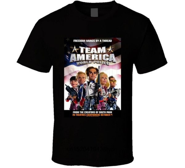 

team america world cool 21st century comedy classic mens t shirt, White;black