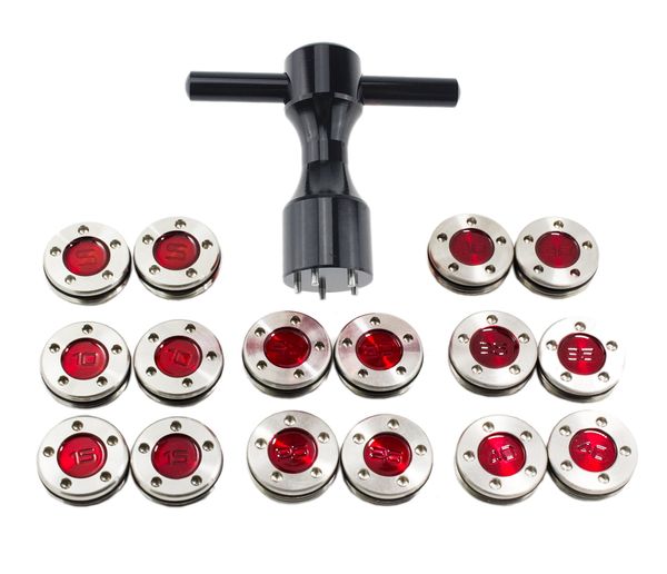 

2pcs golf red weights (5g, 10g, 15g, 20g, 25g, 30g, 35g, 40g) with 1 black wrench