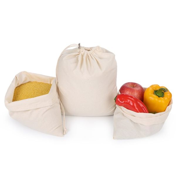 

environmentally friendly cotton bag drawstring bundle big bag fruit vegetable shopping bag