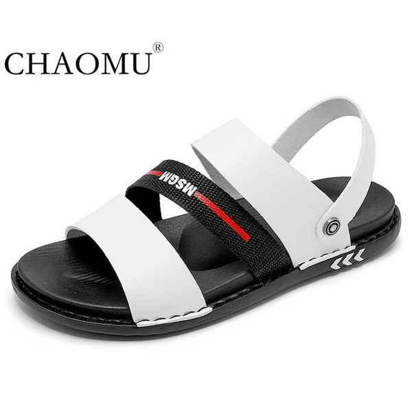 

summer slippers men's new korean version of the trend of sports non-slip personality outdoor beach two, Black