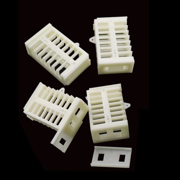 

white bee queen cage queen bee isolation box plastic professional transport queen bee device beekeeping tools 10 pcs