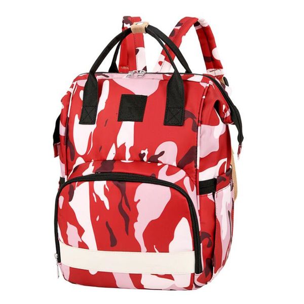 

camouflage mummy bag multi-function large capacity maternal and child package fashion mother bag out travel backpack ing