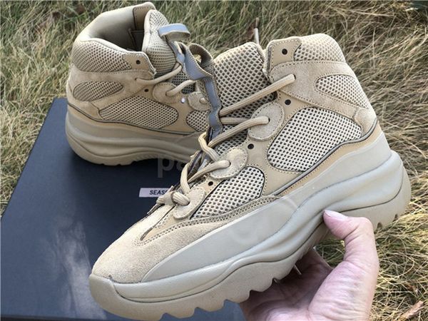 

2019 season 6 desert rat boot kanye west martin boots fashion basketball shoes season 6 star men women booties for platform outdoor trainers, White;red