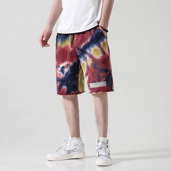 

men's shorts streetwear summer casual men cotton printing beach knee length camouflage bermuda short pants, White;black