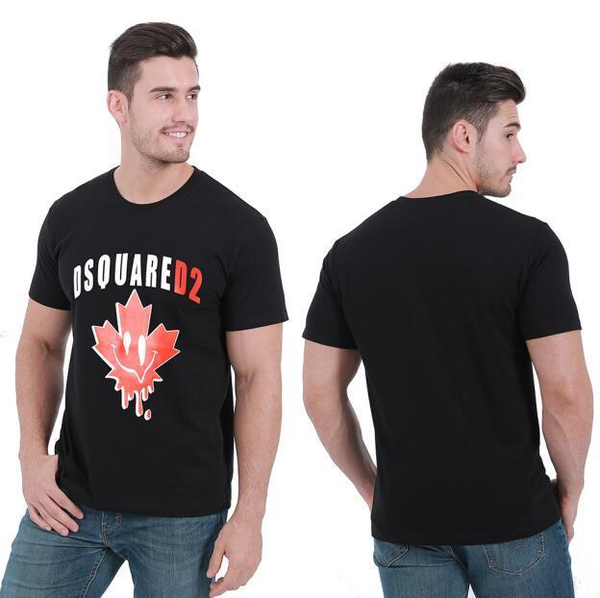 

new 20ss d2 mens shirt print tees short sleeve m-3xl tee dsquared2 t shirt men 00009fd65#, Black;red