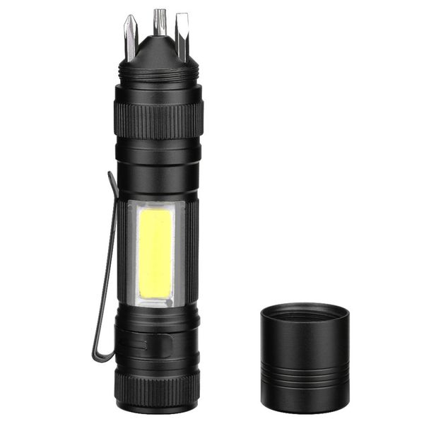 

cross border mini- light led flashlight more function suit screw driver led flashlight cob tool lamp