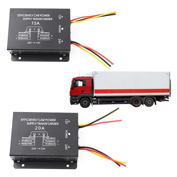 

voltage converter 15a/30a output high to low inverter 24v to 12v converter car truck power supply step-down transformer inverter