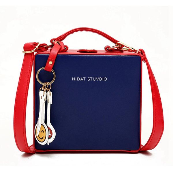 

fggs new small bag female version of pu fashion beautiful printed letters pendant shoulder diagonal diagonal bag