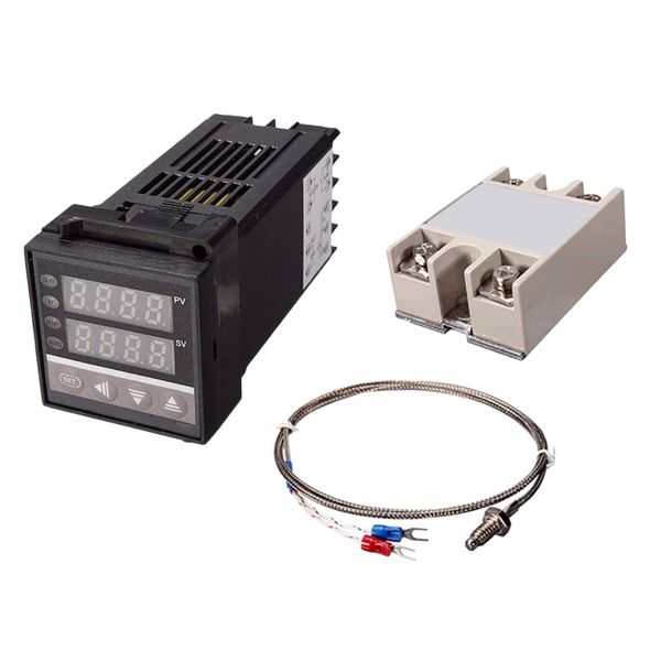 

1x intelligent digital led pid temperature controller ssr regulator kits