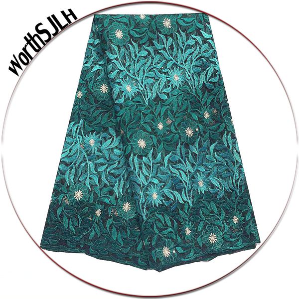 

Нигерийский Дубай Чистая французский ткань шнурка с бисером и камнями Зеленый По