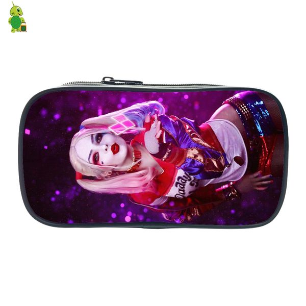 

horror suicide squad deadpool pencil case for boys girls stationery storage bags cosmetic bag kids school supplies makeup bag