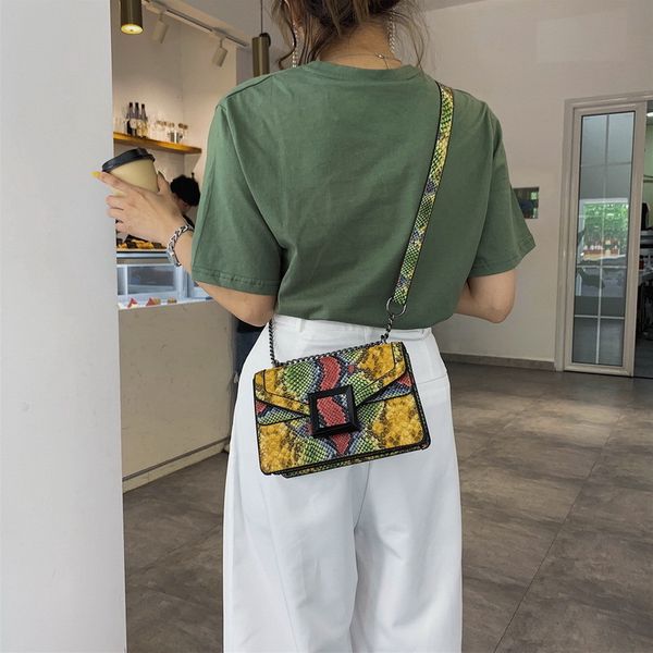 

wenyujh snake print vintage crossbody women's shoulder luxury leather messenger bag sac a main mx200327