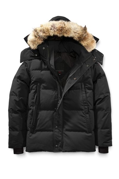 

classic style 2020 canada men wyndham parka more than 90% white goose down jacket fur hooded coat fashion warm doudoune, Black
