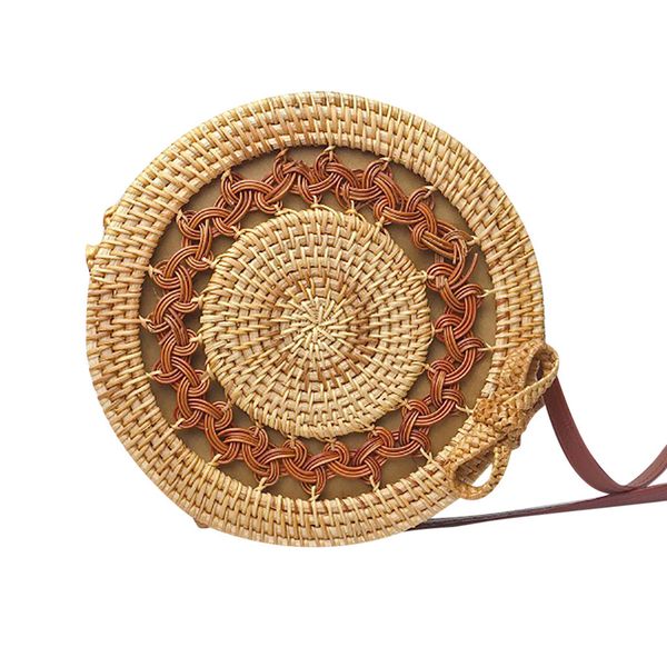 

sleeper #w401 fashion 2019 circle handwoven bali round retro rattan straw beach bag cross body messenger bags ing
