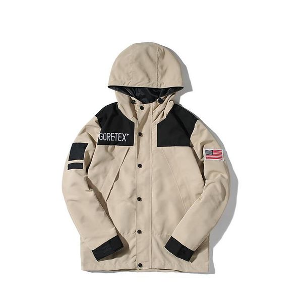 

north fashion patchwork mens designer jackets autumn winter america flag embroidered tn fj5 hiking camping jackets for promotion, Black;brown