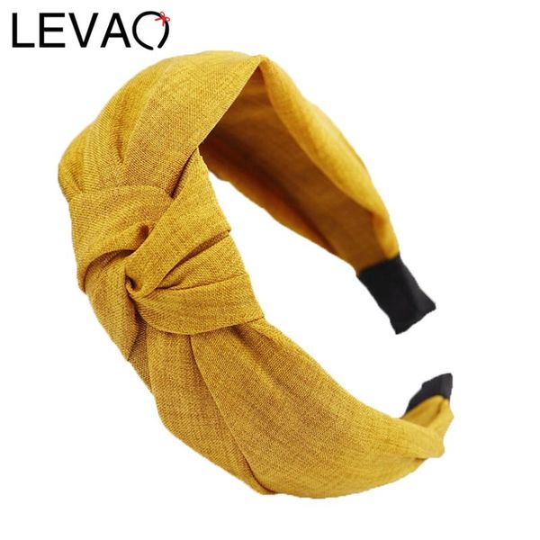 

levao plain linen knitting headband knot hairbands bohemia bezel head new turban women girls hair accessories hair hoop headwear