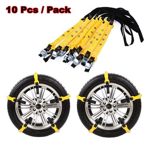 

2018 tpu auto tire snow chains anti-skip belt safe driving for snow ice sand muddy offroad for most car suv van wheel