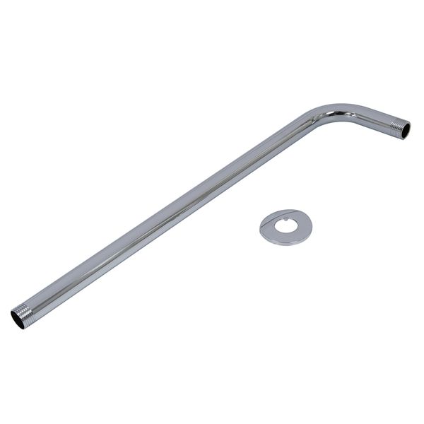 

round curve 40cm chrome shower head arm bathroom home