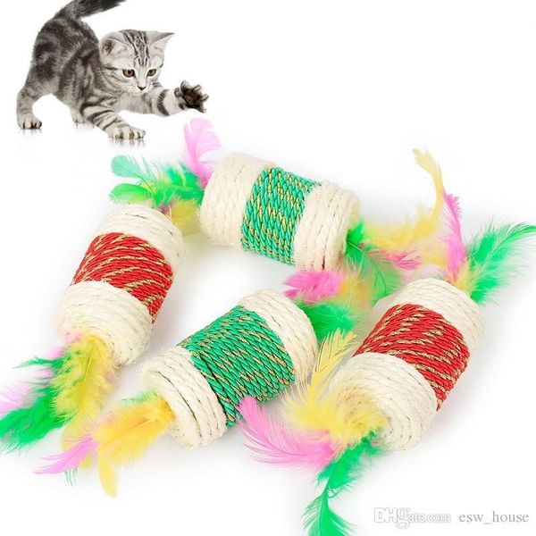 

кошка коренные зубы когти игрушки кошка конфеты цвет веревки сизаль конопля кошачьи когти метательные игрушки домашние животные интерактивны