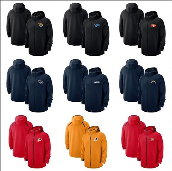 

2019 style men panthers lion titan 49er bear seahawk charger redskin show time therma flex performance full-zip hoodie, Blue;black