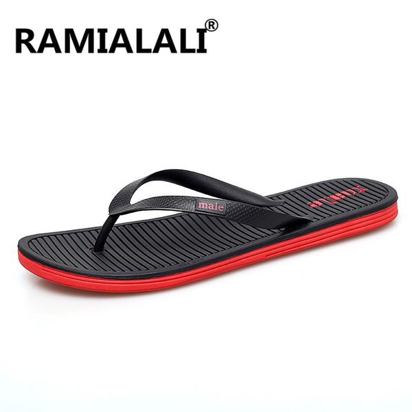 

new men's flip-flops men's summer slippers fashion men sandals beach shoes casual non-slip water slippers, Black
