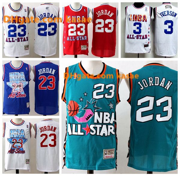 

all-star michael throwback jordon jersey chicago bulls 23 michael jd ;black red white nba vintage basketball jerseys