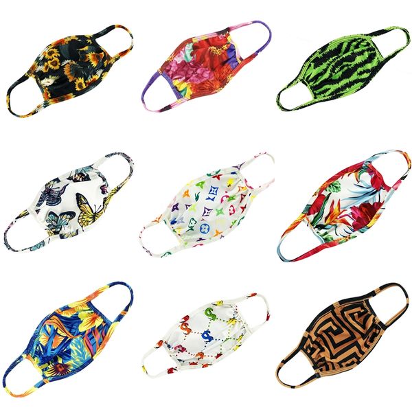 

personality colorful women glittering face mask dustproof masks tide mask party7 color sun designer printed mask t2i51006 #166, Black